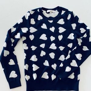 Ann Taylor LOFT heart print sweater, Size S